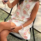 Dames Casual Mouwloze Jurk met Bloemenprint