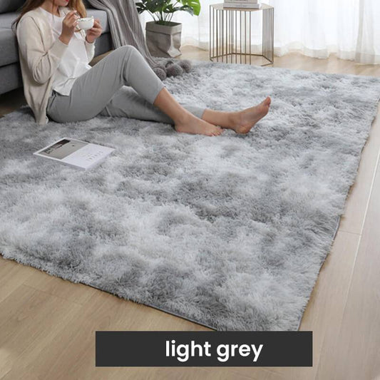 🏡 Pluche vloermat met kleurverloop – ultrazacht, antislip en machinewasbaar voor de slaapkamer, kinderkamer en woonkamer! 🌈🛋️