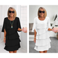 🎁2026 Nieuw binnen 50% KORTING💥Elegante gelaagde jurk met ruchesmouwen voor dames