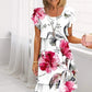 💃Multi-plant Floral Print Cascade Dress（The more you buy, the higher the discount）