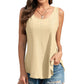 Casual Zomerse Geborduurde Tanktop met Oogjes voor Dames