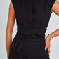 Effen gekleurde taille afslankende jumpsuit met wijde pijpen