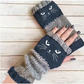 🐱 Black Friday: 40% korting! Leuke gebreide kattenhandschoenen voor dames – Warme handen, vrije vingers & schattig borduurwerk 🧶🧤