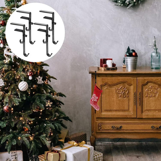 Zware 2-in-1 houders voor slingers en kerstkousen (4 stuks)