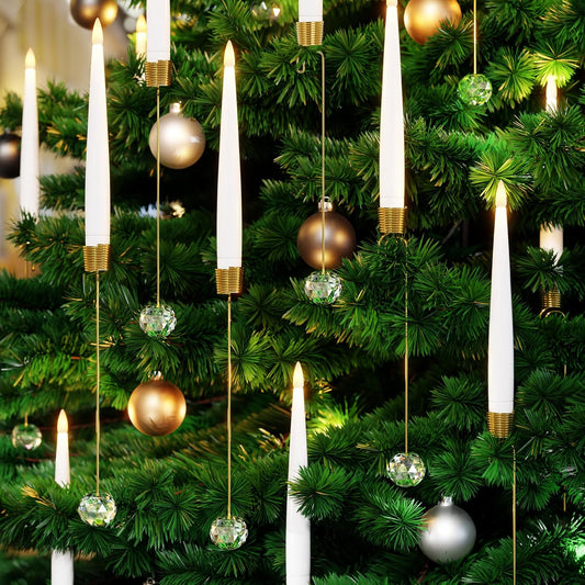 Kerstboom LED Kaarsen met Transparante Kristallen Bal Haak