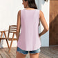 Casual Zomerse Geborduurde Tanktop met Oogjes voor Dames