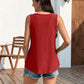 Casual Zomerse Geborduurde Tanktop met Oogjes voor Dames