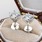 Prachtige klassieke moissanite oorknopjes met zes pootjes
