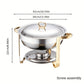 🔥 NU 55% KORTING! 🎄 Buffetset van roestvrij staal met chafing dish - Gelijkmatige hitte en duurzaam, perfect voor feestdagen en feestjes ✨
