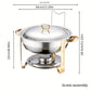 🔥 NU 55% KORTING! 🎄 Buffetset van roestvrij staal met chafing dish - Gelijkmatige hitte en duurzaam, perfect voor feestdagen en feestjes ✨