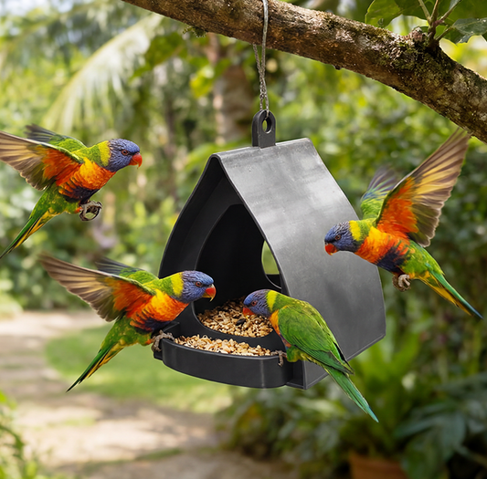 📢📢NU 60% KORTING!! ⏰Hangende vogelvoederbak voor in de tuin met dak