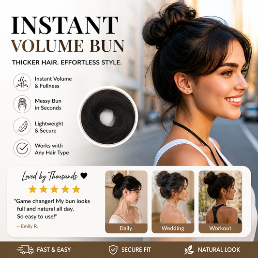 🏆💖 50% KORTING + 1 GRATIS! Haarelastiekje voor een nonchalante knot voor vrouwen . Maak in seconden een volle chique knot – zelfs met dun of kort haar. Blijft de hele dag zitten, geen gedoe!
