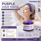 👱‍♀️💜 50% KORTING! Stop met het zien van oranje vlekken in je dure blonde coupe! Dit paarse masker neutraliseert ongewenste warme tinten, hydrateert intensief en geeft je haar die koele, salon-frisse glans terug!