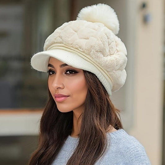 🎁Het beste cadeau voor haar 🎁👒 - dames wintermuts met korte rand🥰