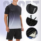 Heren-Trackpak Loose-Fit Sneldrogend Atletisch T-shirt & Korte Broek