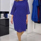 👗Modieuze jurk met ronde hals en print voor dames