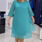 👗Modieuze jurk met ronde hals en print voor dames