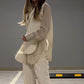 Fashion Patchwork Irregular Lace-Up Shirt & Broek Tweedelige Set-Gratis verzending