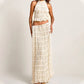 Sexy 2-delige set: rugloos haltertopje en maxi-rok