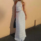 Sexy 2-delige set: rugloos haltertopje en maxi-rok