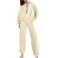 🍂Herfstkorting 50%🍂Dames Lange Mouw Rits Jas Trekkoord Joggingbroek 2-delige Sets