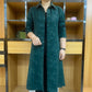 Lange dames Trenchcoat met knoopsluiting