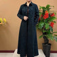 Lange dames Trenchcoat met knoopsluiting