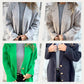 Dames lange mouw tweed revers jas