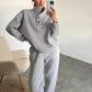 Dames Knopen Sweatshirt en Joggingbroek (2-delige Set)