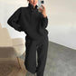Dames Knopen Sweatshirt en Joggingbroek (2-delige Set)