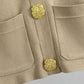 Vrouwen Button Trui & Wijde Pijpen Broek 2-delige Set