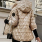 🍂 Herfst & Winterstijl❄️Dames Patchwork Katoenen Jas met Capuchon