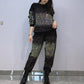 Damesmode Glanzende Oversized 2-Delige Set