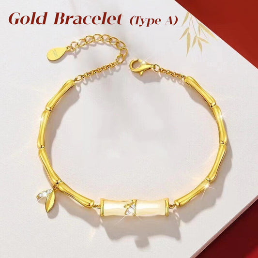Damesarmband van Bamboe met Ketting