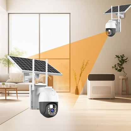 Op zonne-energie werkende bewakingscamera op afstand