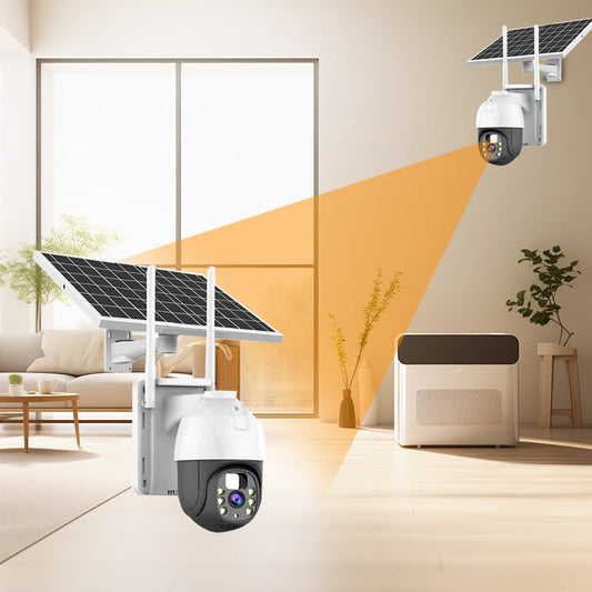 Op zonne-energie werkende bewakingscamera op afstand