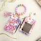 👜Dames Boho Stijl Kaart Tas met Kralen Armband en Sleutelhanger Kwast🛍️
