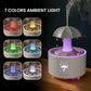 🌈💧7-kleuren roterende luchtbevochtiger met aromatherapiedruppels💧🌈Kleurrijk lichtspel met geurige nevel voor een dromerige sfeer in huis