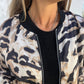 Dames zomerjack met rits en zebraprint
