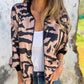 Dames zomerjack met rits en zebraprint