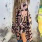 Dames zomerjack met rits en zebraprint