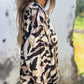 Dames zomerjack met rits en zebraprint