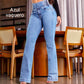 👖Stretch flare jeans met hoge taille