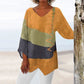🌸Speciale prijs🌸Vrouwelijke elegantie casual v-neck longsleeve met artistieke print