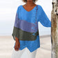 🌸Speciale prijs🌸Vrouwelijke elegantie casual v-neck longsleeve met artistieke print