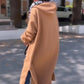 ✨2025 Nieuwe damesjas met capuchon en lange, gewatteerde effen kleur🧥