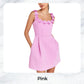 🌸Speciale prijs🌸  Dames elegante jurk met bloemen versierd met vierkante kraag zakken