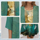 🌸Elegante 2-delige set: blouse met halve mouwen + jurk