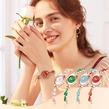 ⌚💖Armbandhorloge met gekleurde zirkoon voor dames