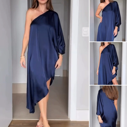📣Nieuwe Lente Stijlen 2025 👗 Asymmetrische Sexy Loose One-Shoulder Jurk